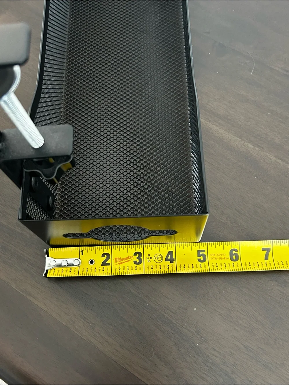 Black Mesh Under-Desk Cable Management Tray